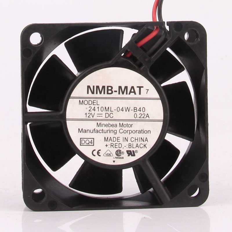 NMB 24V 48V DC12V 0.22A EC AC 60x60x25mm 6025 6CM High air Volume Double Ball Bearing Industrial 2410ML-04W-B40 Cooling Fan